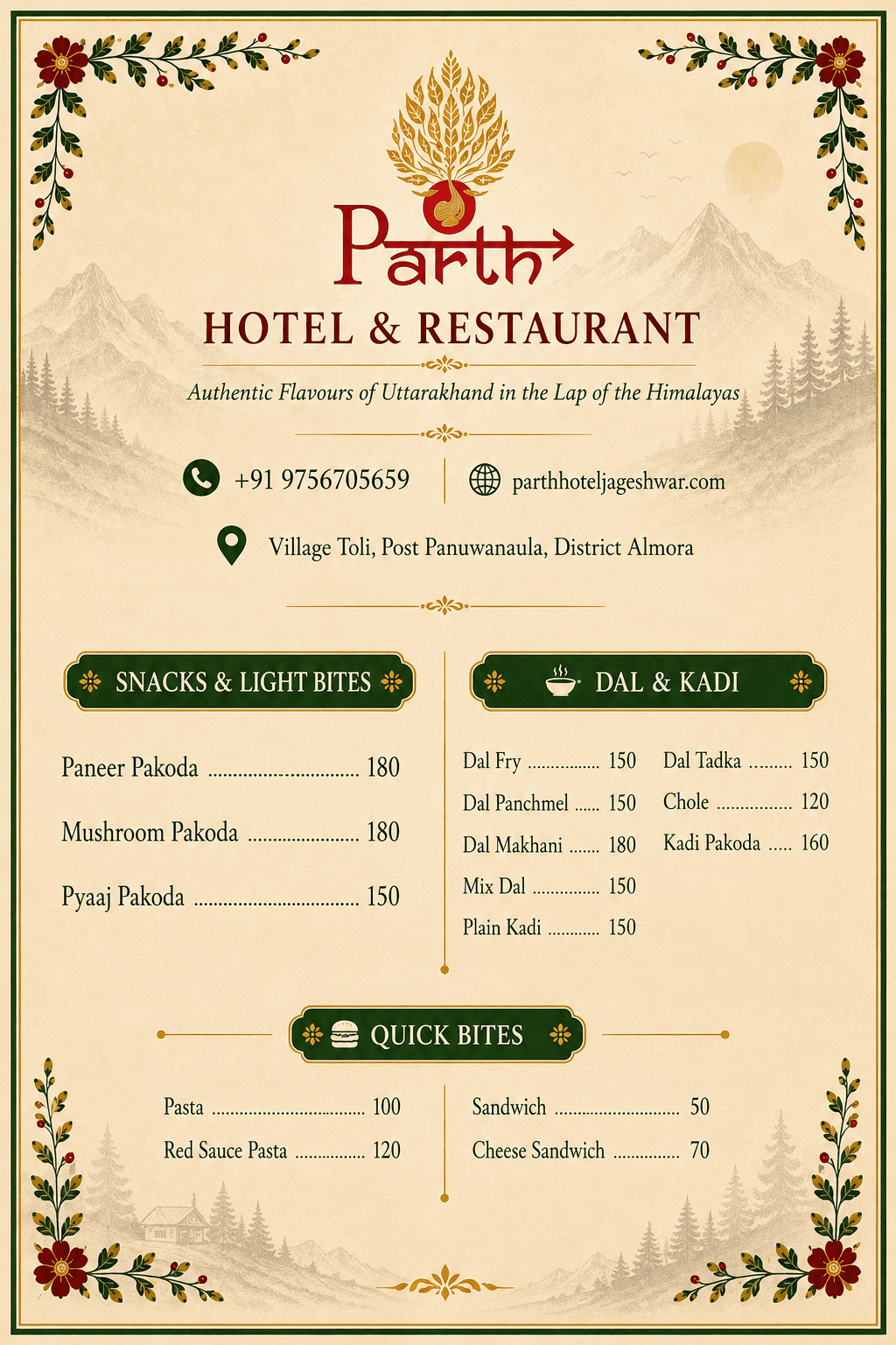 Restaurant Menu Page 4